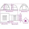 vidaXL Kampeertent 5-persoons verduisterend stof wit waterdicht