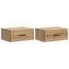 vidaXL Wandbeugel Bedkast 2 pcs Artisanaal eiken 49 x 34,5 x 20 cm