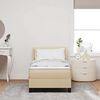 vidaXL Boxspringbed met matras Cr&egrave;me 200 x 80 cm Polyester