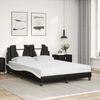 vidaXL Bed "Viana" met matras kunstleer zwart en wit 140x200 cm