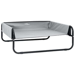 vidaXL Hondenbed Lichtgrijs 57 x 57 x 24 cm Staal