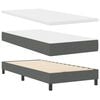 vidaXL Boxspringbed met matras Donkergrijs 80 x 200 cm Stof