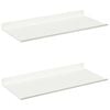 vidaXL Drijvende plank 2 st Wit 40 x 18 x 2,5 cm Staal
