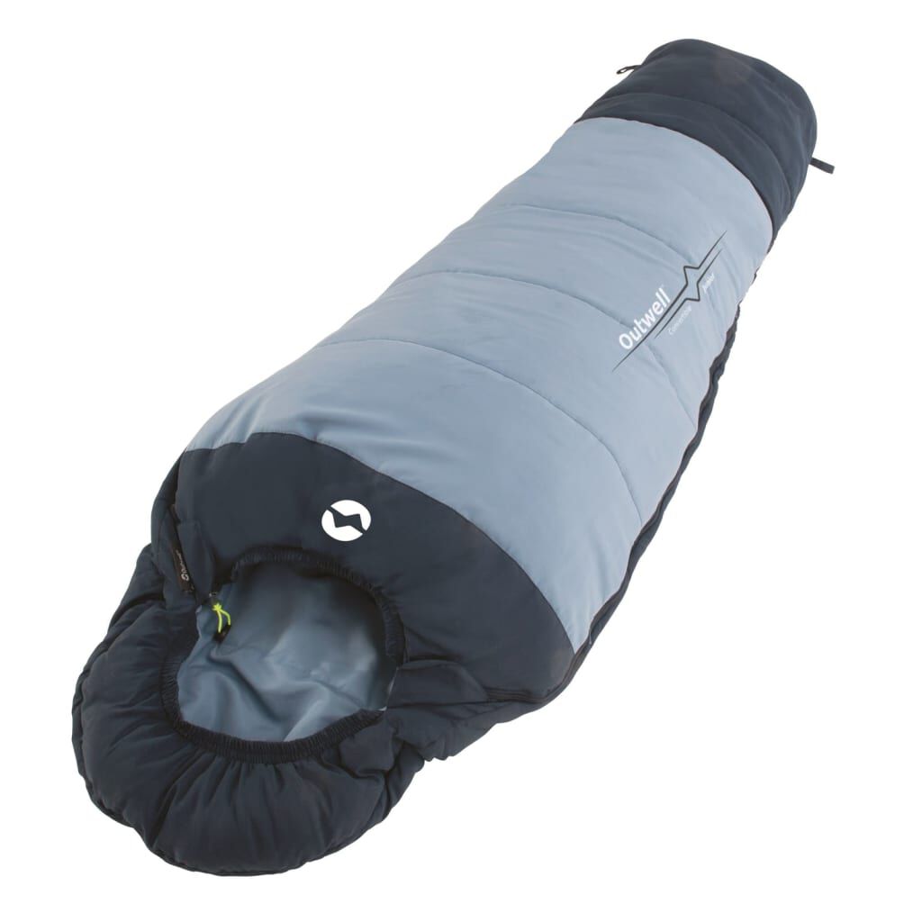 MOUNTREX Sleeping Bag - Ultralight and Compact (730g), Summer Sleeping Bag for Outdoor, Camping, Travel, Festivals (200 x 75cm) - Linkable (Blue - Left