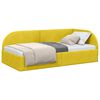vidaXL Hoekbedframe met hoofdeinde Geel 100 cm x 200 cm Fluweel