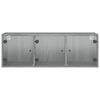 vidaXL Wandkast met glazen deuren 102x37x35 cm grijs sonoma eiken