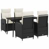 vidaXL Bank tafel set 5 st Zwart en Cream Wit