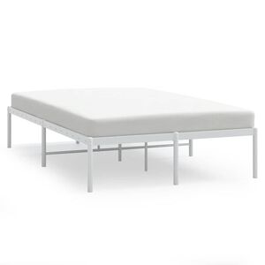 vidaXL Bedframe metaal wit 120x190 cm