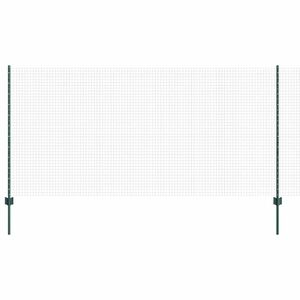 vidaXL gelast draadhek met palen 10 x 1,2 m PVC-Coated Staal Groen