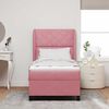 vidaXL Boxspringbed met matras met hoofdeinde Roze 190 x 90 cm Fluweel