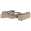 vidaXL Tuin Sofa Set Beige en Licht Grijs poly rattan