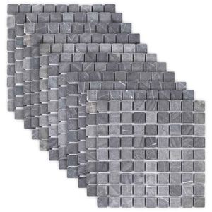 vidaXL Moza&iuml;ek Tegels Grijs 30 x 30 cm Marmer