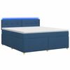 vidaXL Boxspringbed met matras met hoofdeinde Blauw 140 x 200 cm Stof
