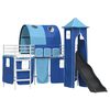 vidaXL Loftbed voor Kids Wit en Blauw 99,5 x 190 cm Metaal