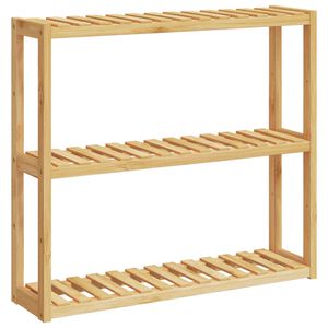 vidaXL Badkamerrek 3-laags wandmontage 60x15x54 cm bamboe