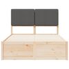 vidaXL Bedframe met Gevoerd Hoofdgedeelte Donkergrijs 120 x 190 cm