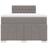 vidaXL Boxspring met matras stof taupe 120x190 cm