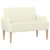 vidaXL Loungebank met knopencomfort Cr&egrave;mekleurig 116 x 67 x 81 cm