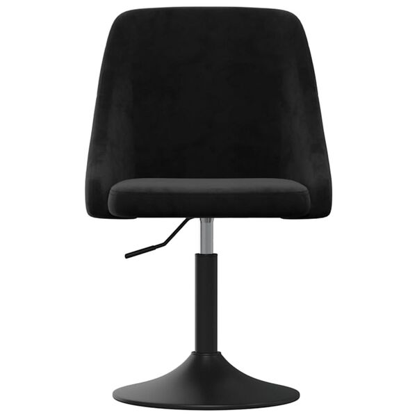 vidaXL Eetkamerstoel fluweel zwart