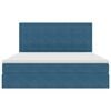 vidaXL Opslag bed met matras Donkerblauw 160 x 200 cm Fluweel