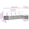 vidaXL Tuinbankenset met kussen 5 pcs Grijs poly rattan