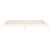 vidaXL Bedframe LED massief hout wit 150x200 cm