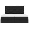 vidaXL Bed met LED-striplichten met hoofdeinde Zwart 180 x 200 cm Stof