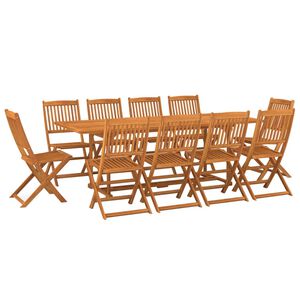 vidaXL 11-delige Tuinset 220x90x75 cm massief acaciahout