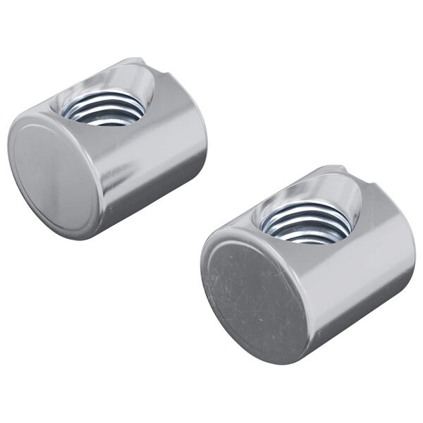 vidaXL Barrelmoeren 2 pcs Zilver M6 x 12 mm Metaal