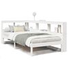 vidaXL Bed met boekenkast zonder matras grenenhout wit 75x190 cm