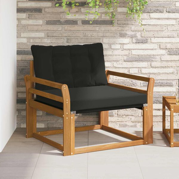 vidaXL Buiten bankenset Massief Acaciahout en Textilene Naturel