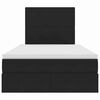 vidaXL Opbergbed met LED met matras Zwart 120 x 200 cm Fluweel