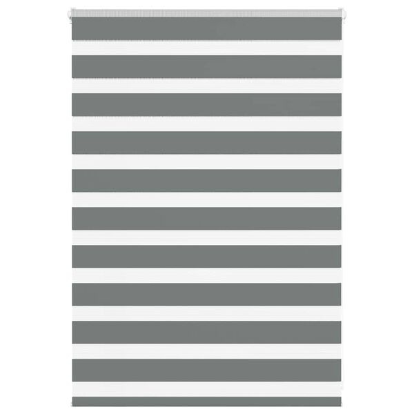 vidaXL Zebra rolgordijn 105x100 cm stofbreedte 100,9 cm donkergrijs