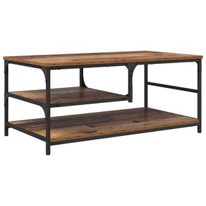 vidaXL Salontafel Oud Hout 90 x 49 x 40 cm Bewerkt hout