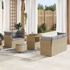 vidaXL Tuin Sofa Set met kussen met opslag 8 pcs beige en lichtgrijs