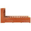 vidaXL Bed met boekenkast zonder matras grenenhout wasbruin 75x190 cm