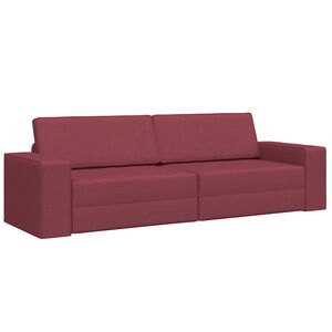 vidaXL Slaapbank Wijnrood 245 x 78 x 77 cm Stof