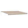 vidaXL Uitschuifbare luifel Beige 400 &times; 300 cm Polyester en Aluminium