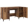 vidaXL Bureau met opslag Oudhout 140 x 50 x 75 cm Bewerkt hout