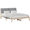 vidaXL Bedframe met hoofdeinde Bruin 160 x 200 cm Massief grenenhout