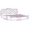 vidaXL Bedframe met LED zonder matras stof 180x200 cm lichtgrijs