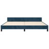 vidaXL Bedframe zonder matras 200x200 cm fluweel donkerblauw