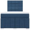 vidaXL Boxspring met matras stof blauw 120x190 cm