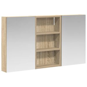 vidaXL Badkamerkastenset 3 pcs 90 x 10,5 x 50 cm Bewerkt hout