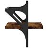 vidaXL Wandschappen met stangen 2 st 30x25x30 cm gerookt eikenkleurig