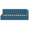 vidaXL Hoekbedframe met hoofdeinde Blauw 80 cm x 200 cm Fluweel
