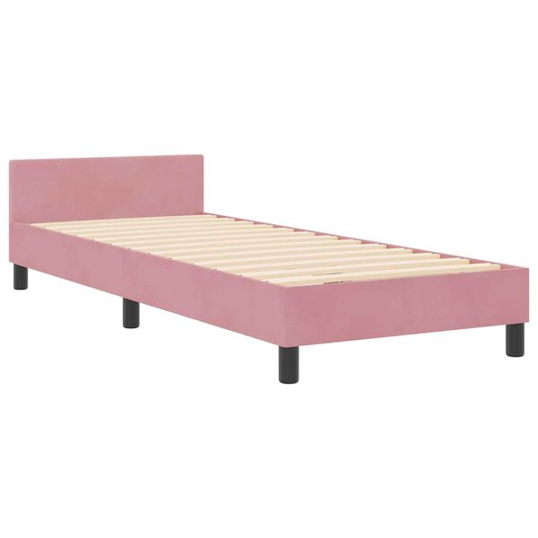 vidaXL Boxspringbed met hoofdeinde Roze 80 x 200 cm Fluweel