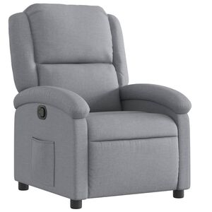 vidaXL Relaxfauteuil lichtgrijze stof