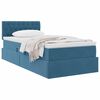 vidaXL Opslag bed met matras Donkerblauw 90 x 200 cm Fluweel