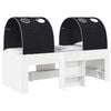 vidaXL Bed met Tunnel 3 st Wit en zwart Bewerkt hout